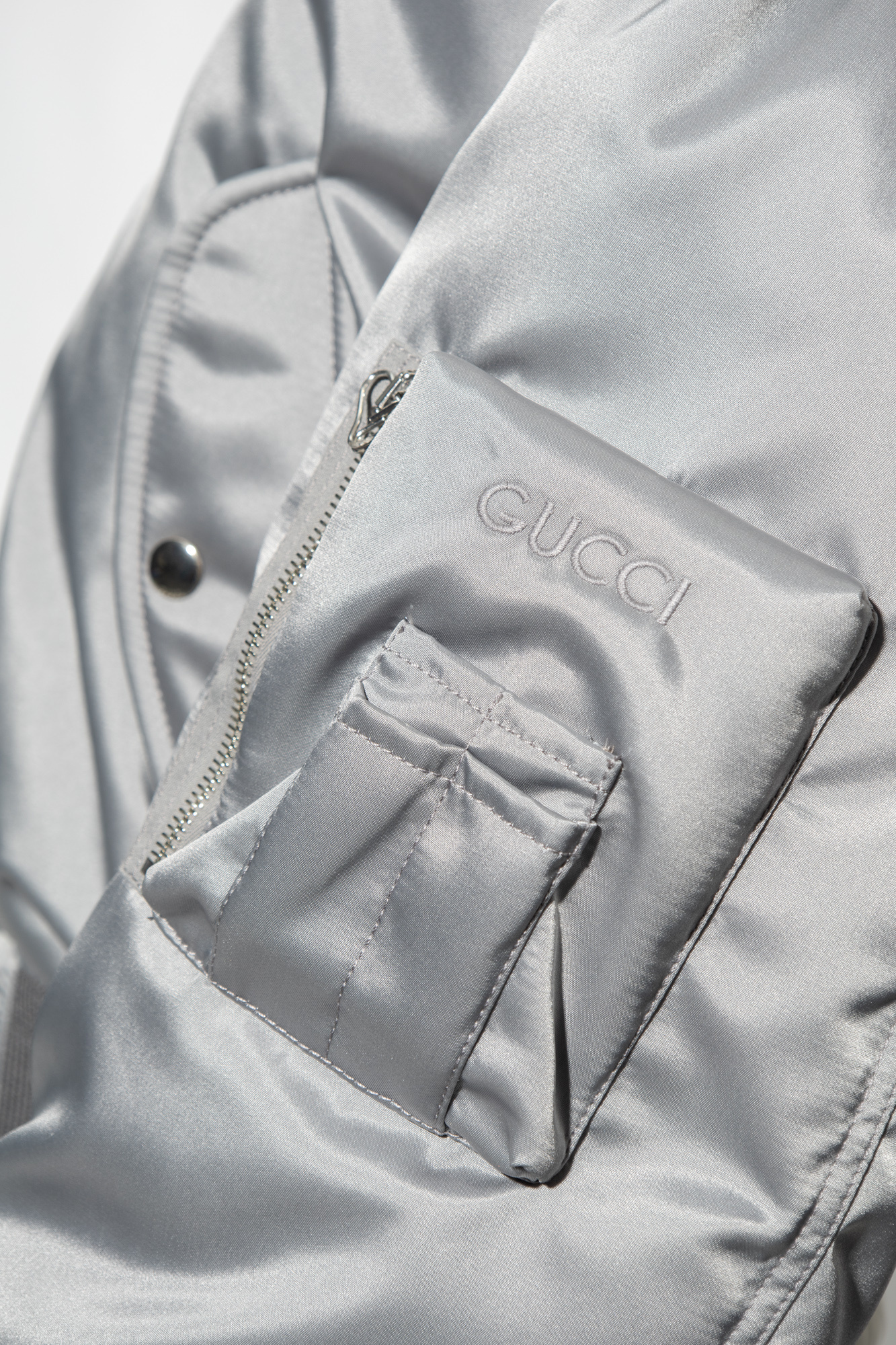 Gucci silver clearance jacket